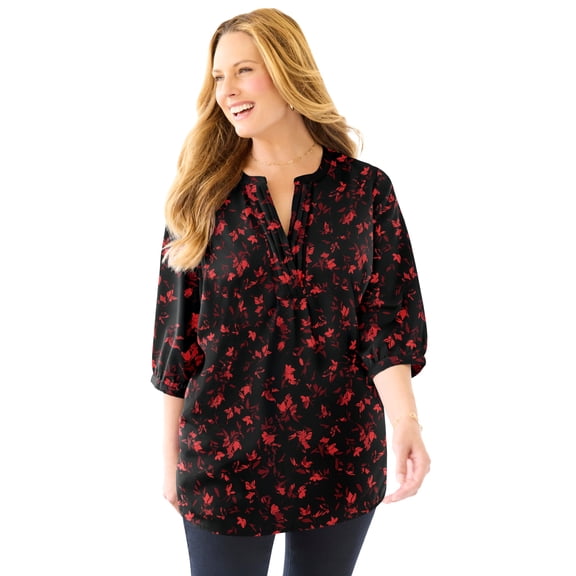 Catherines Women's Plus Size Muse Pintuck Tunic
