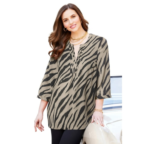 Catherines Women's Plus Size Muse Pintuck Tunic