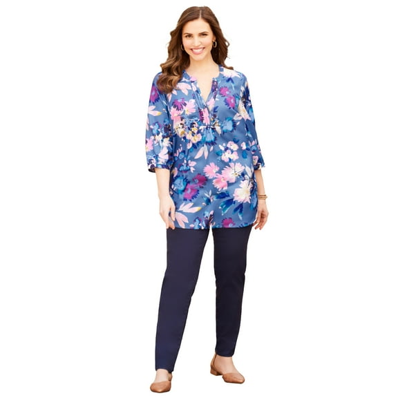 Catherines Women's Plus Size Muse Pintuck Tunic