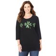 thumbnail image 1 of Catherines Women's Plus Size Glitter Graphic Tee, 1 of 4