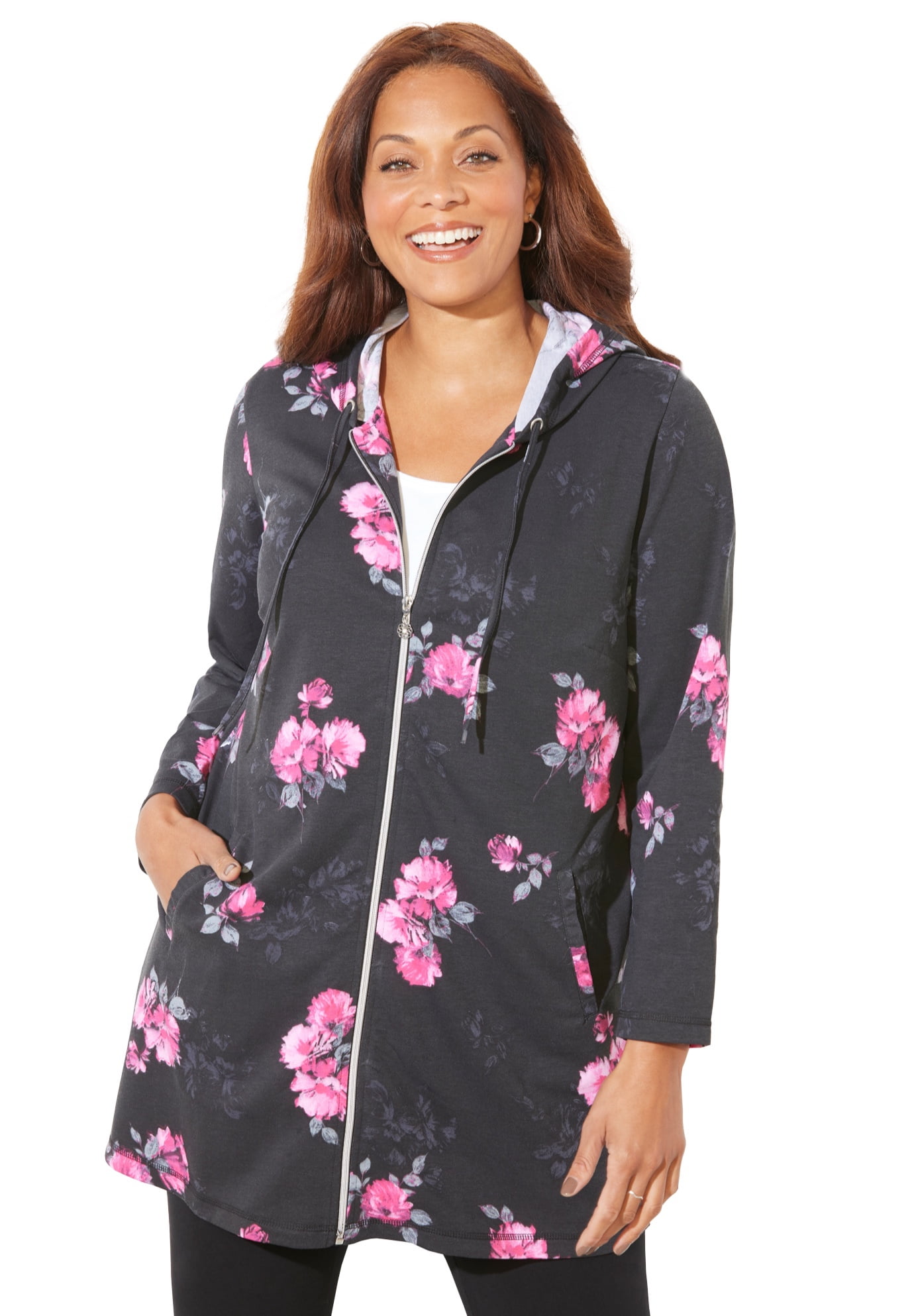 Plus size floral raincoat cheap