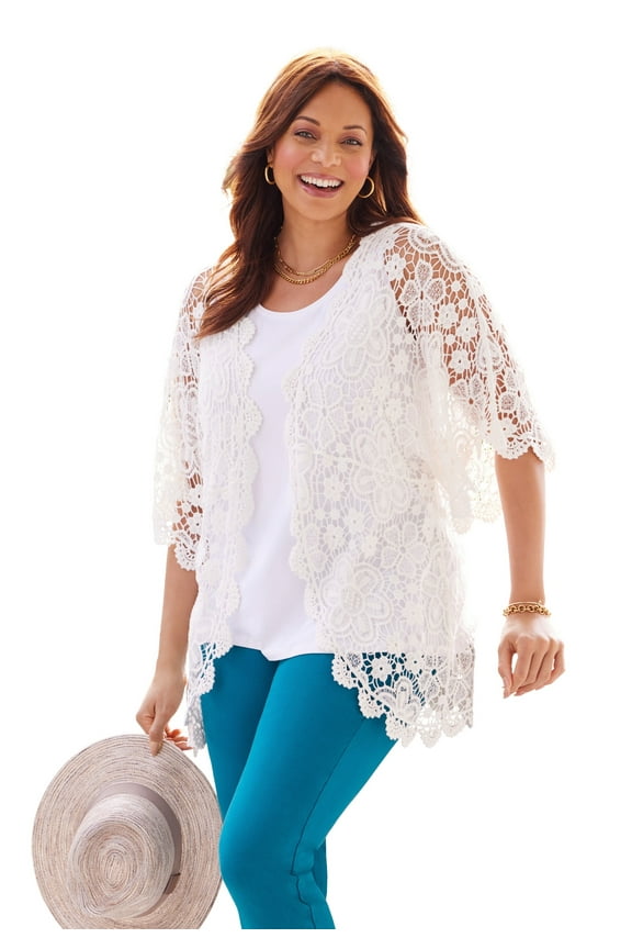 Women's Plus Size Graceful Crochet wrap