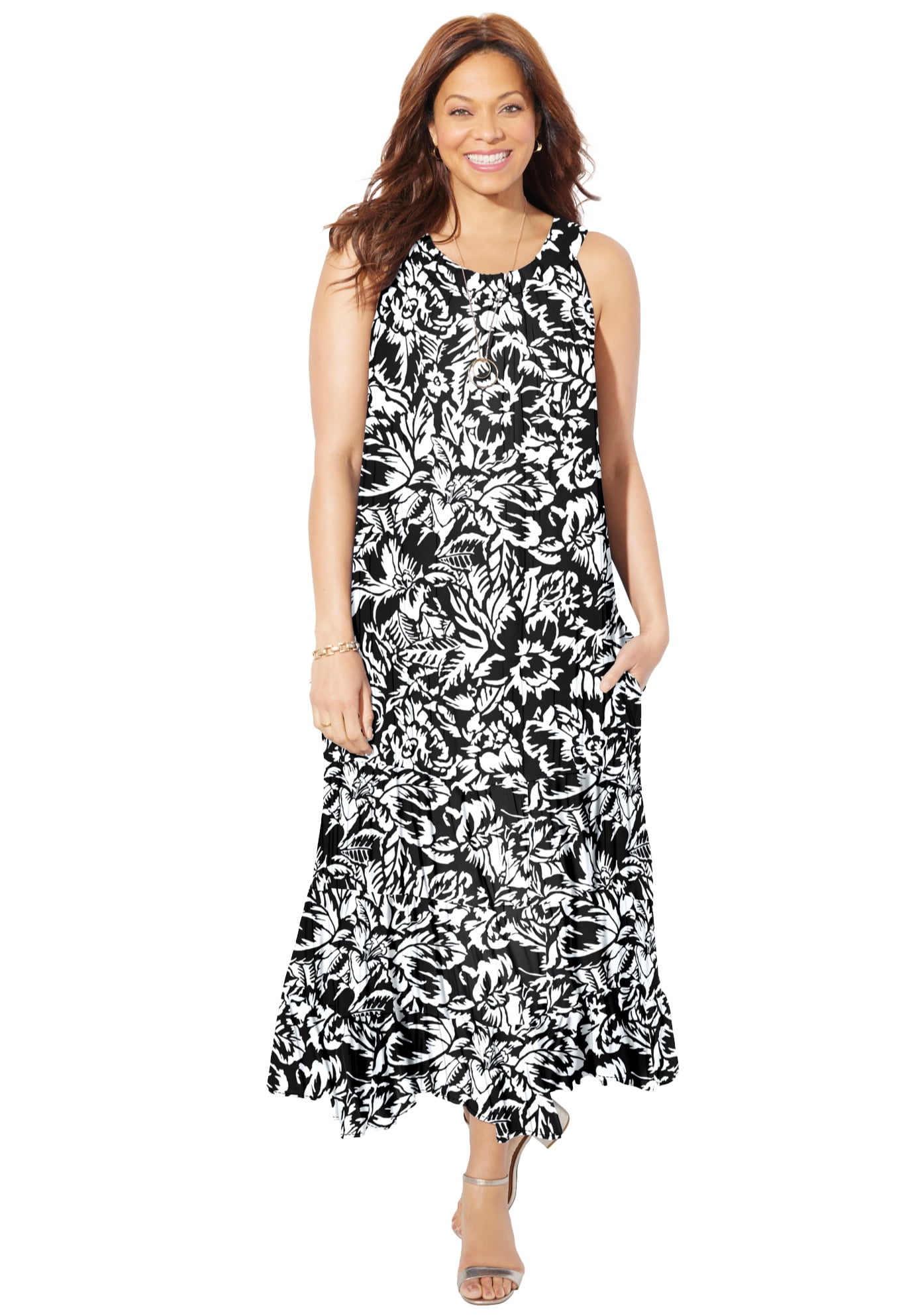 Plus Size Embellished Halter Maxi Dress main image 0