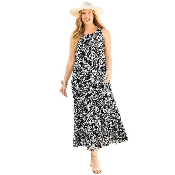 Catherines Women's Plus Size Halter Maxi Dress