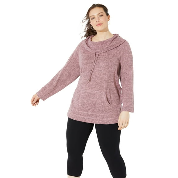 Catherines Women's Plus Size Impossibly Soft Cowlneck Top