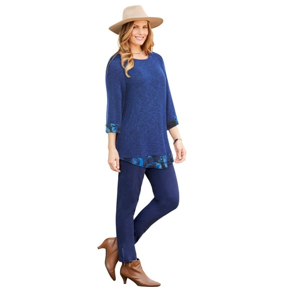 Catherines Women's Plus Size Impossibly Soft Duet Tunic