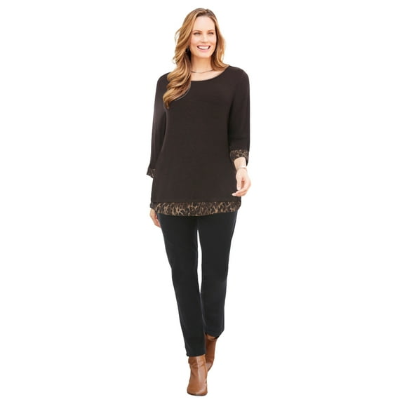 Catherines Women's Plus Size Impossibly Soft Duet Tunic