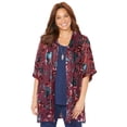 thumbnail image 1 of Catherines Women's Plus Size In-Vogue Velvet Kimono, 1 of 5