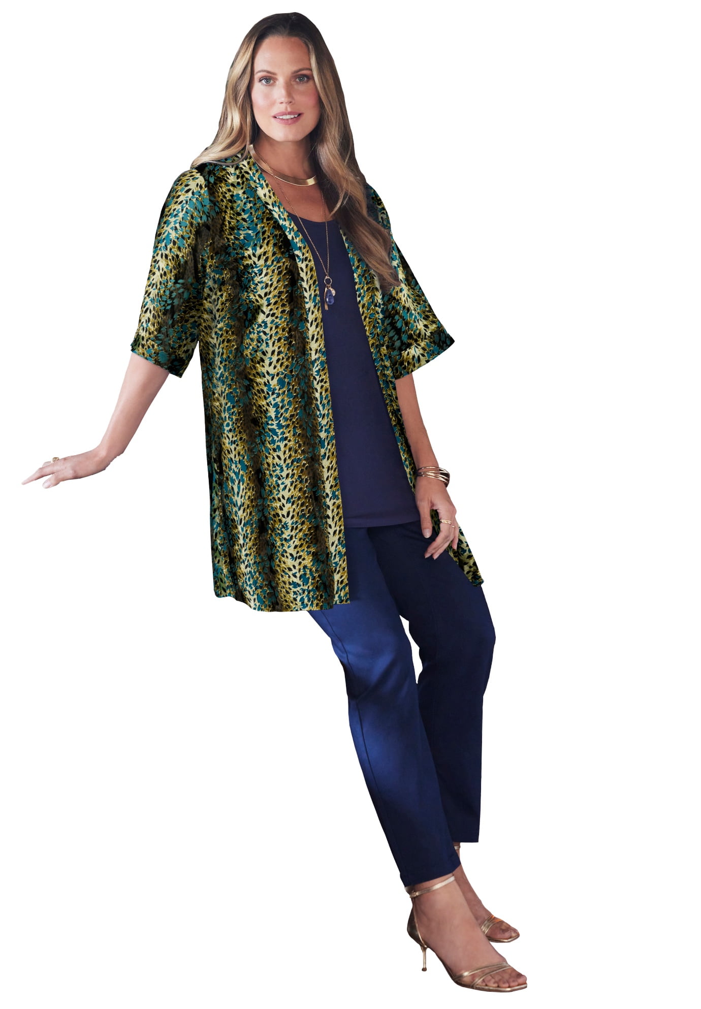 Catherines Women's Plus Size In-Vogue Velvet wrap - Walmart.com
