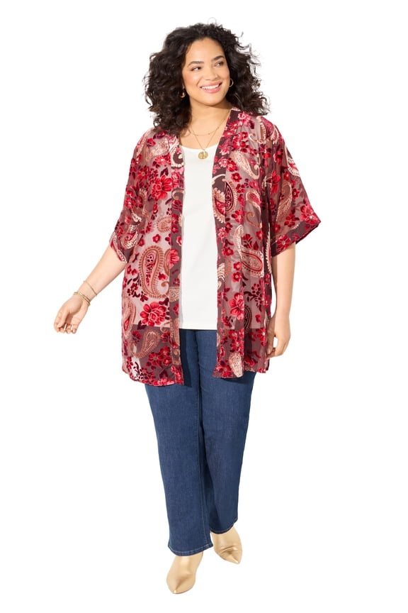 Women's Plus Size In-Vogue Velvet wrap