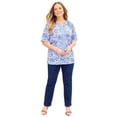 thumbnail image 1 of Catherines Women's Plus Size Knit Gauze Peasant Top, 1 of 4