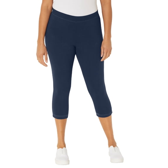 Catherines Women's Plus Size Knit Legging Capri