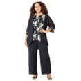 thumbnail image 1 of Catherines Women's Plus Size Lightweight Embroidered Sequin 3-Piece Pant Suit, 1 of 5