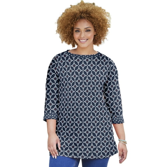 Catherines Women's Plus Size Liz&Me Boatneck Top