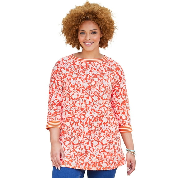 Catherines Women's Plus Size Liz&Me Boatneck Top