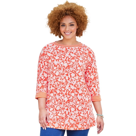 Catherines Women's Plus Size Liz&Me Boatneck Top