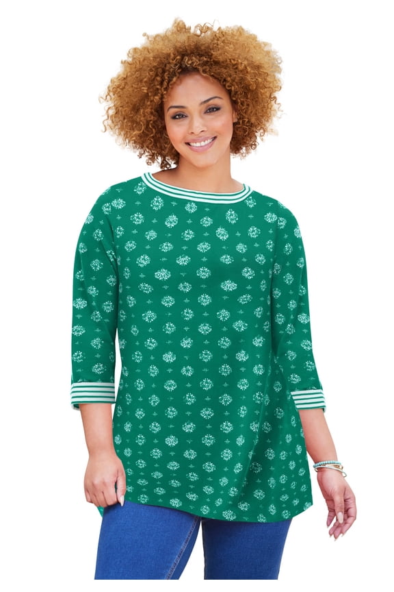 Women's Plus Size Liz&Me Boatneck Top