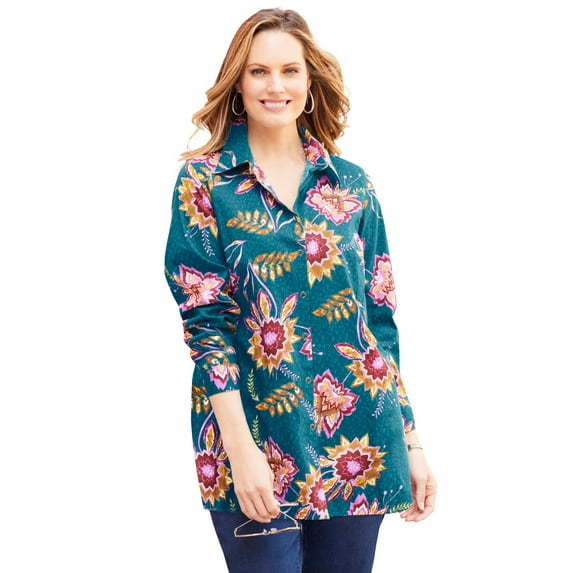 Catherines Women's Plus Size Liz&Me Buttonfront Shirt