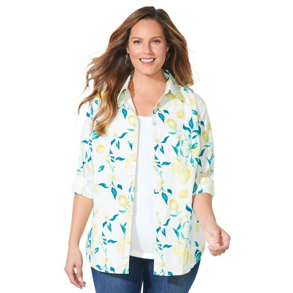 Catherines Women's Plus Size Liz&Me Buttonfront Shirt