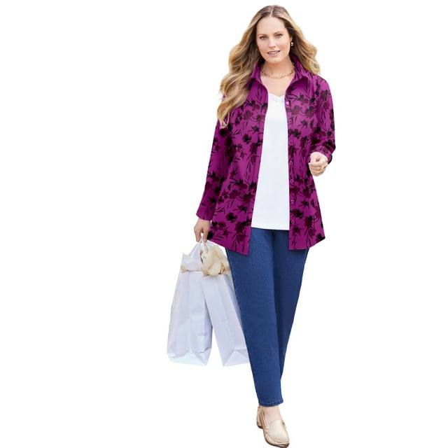 Catherines Women's Plus Size Liz&Me Buttonfront Shirt