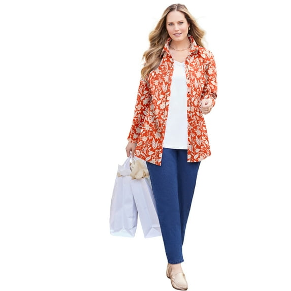 Catherines Women's Plus Size Liz&Me Buttonfront Shirt