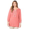 thumbnail image 1 of Catherines Women's Plus Size Liz&Me Corded Lace-Up Pullover, 1 of 4