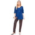thumbnail image 1 of Catherines Women's Plus Size Liz&Me Eyelet Peasant Top, 1 of 3