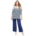 thumbnail image 1 of Catherines Women's Plus Size Liz&Me Heart & Soul Stripe Sweater, 1 of 5