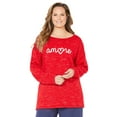 thumbnail image 1 of Catherines Women's Plus Size Liz&Me Heart & Soul Stripe Sweater, 1 of 4