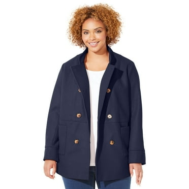 Catherines Women's Plus Size Liz&Me Military Peacoat
