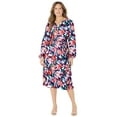 thumbnail image 1 of Catherines Women's Plus Size Liz&Me Peasant Wrap Dress, 1 of 6