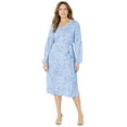thumbnail image 1 of Catherines Women's Plus Size Liz&Me Peasant Wrap Dress, 1 of 6