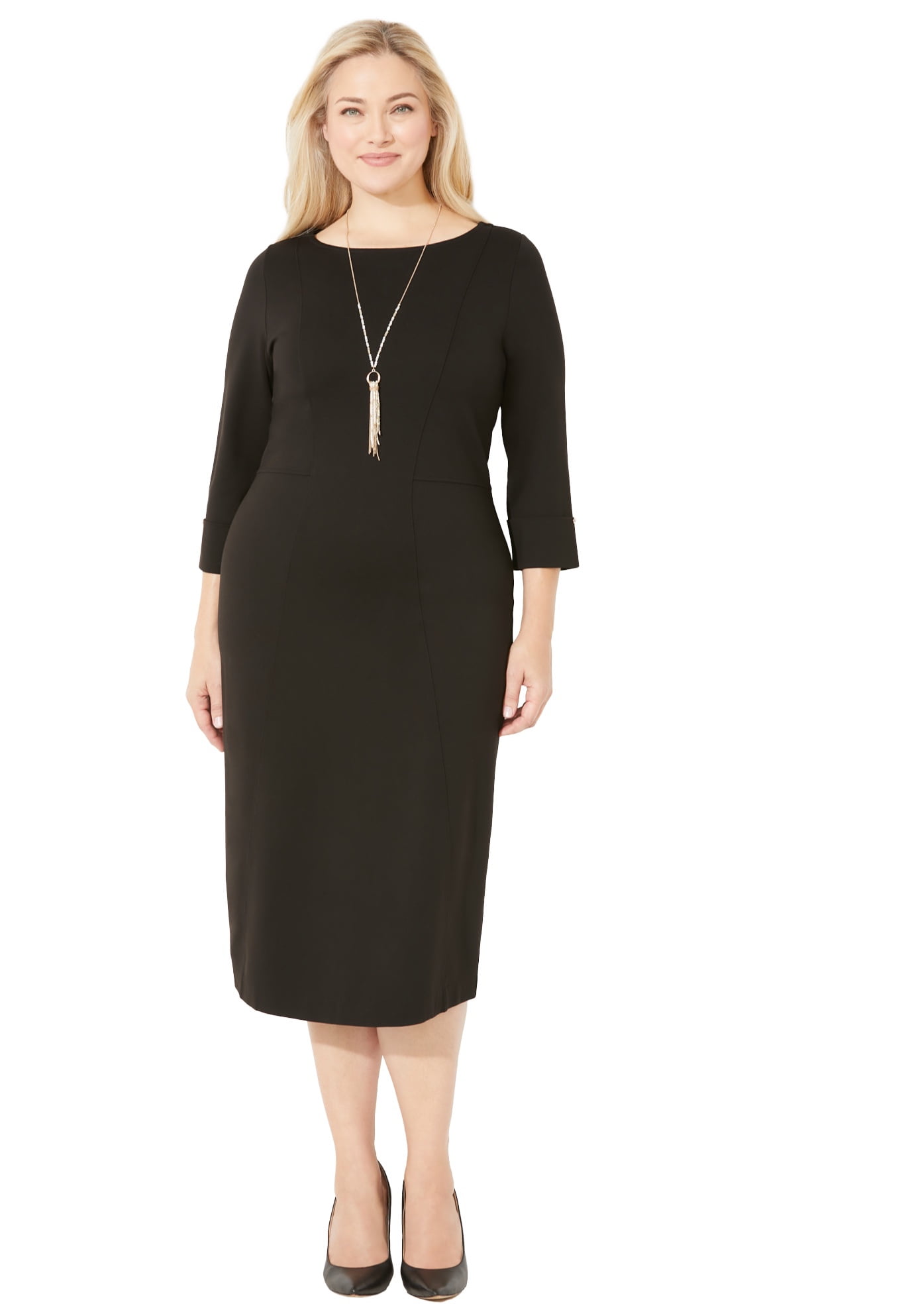 Catherines Women s Plus Size Liz Me Ponte Knit Dress Walmart
