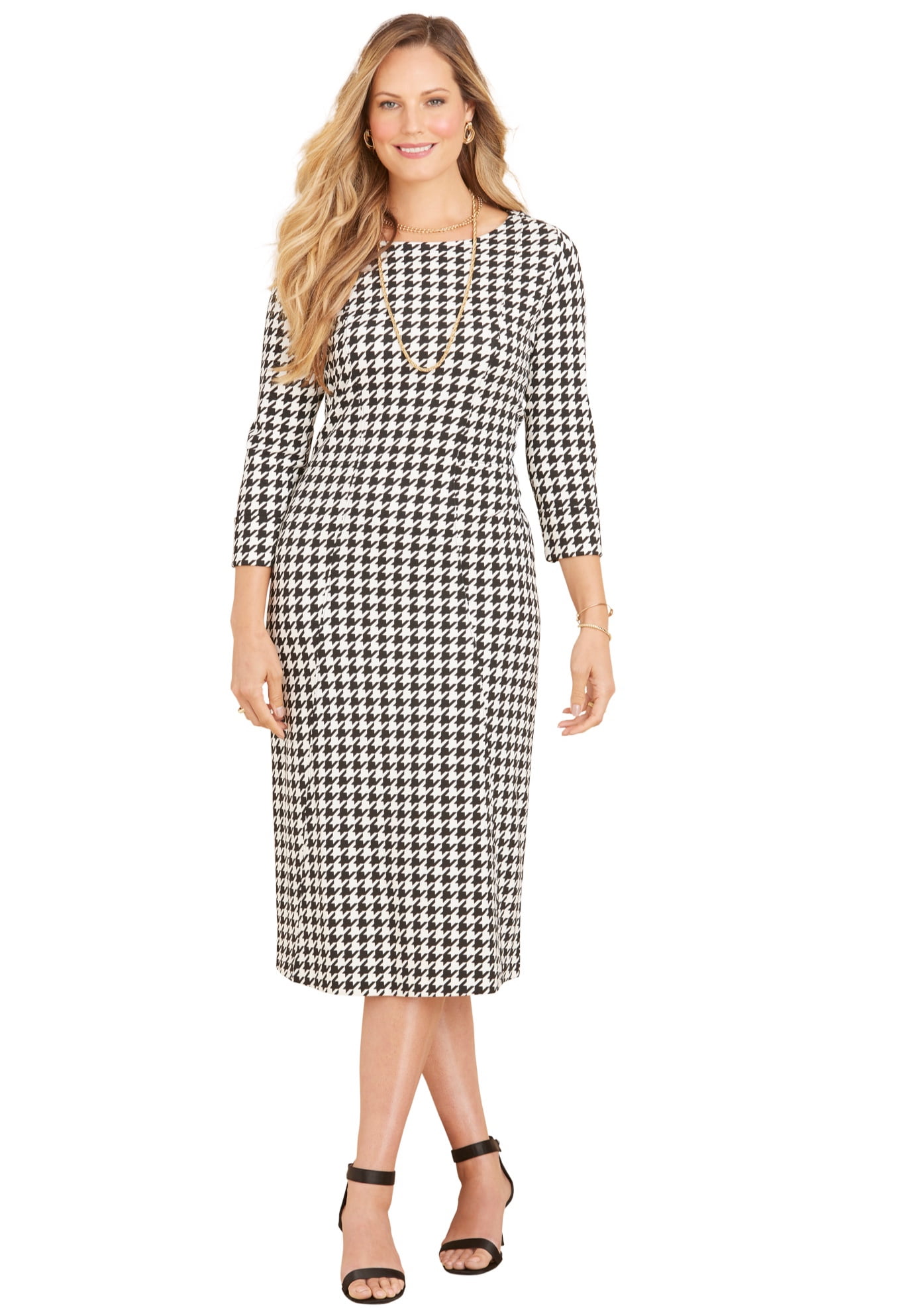 grey knit turtleneck dress Turtleneck Short Sleeve Sweater Dress main image 0