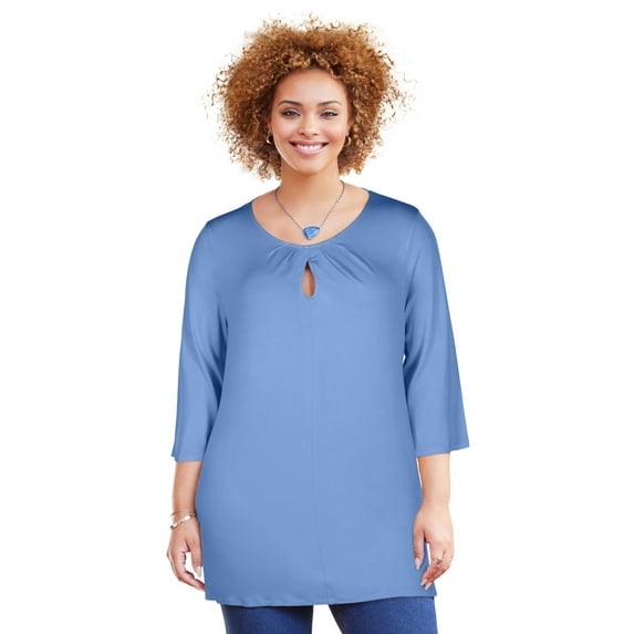 Catherines Women's Plus Size Liz&Me Swing Tunic Top