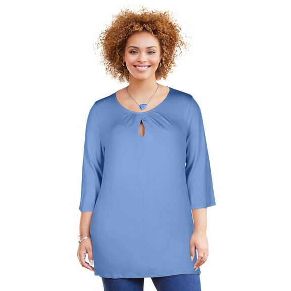 Catherines Women's Plus Size Liz&Me Swing Tunic Top