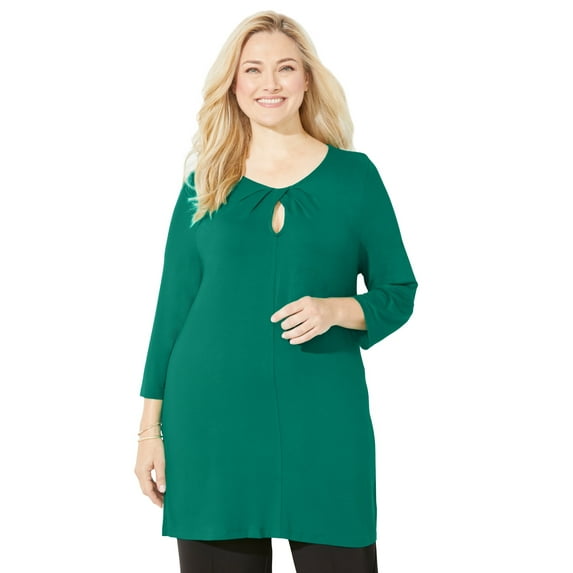 Catherines Women's Plus Size Liz&Me Swing Tunic Top