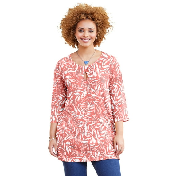 Catherines Women's Plus Size Liz&Me Swing Tunic Top