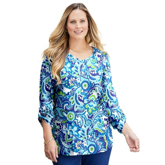Catherines Women's Plus Size Liz&Me V-Neck Top