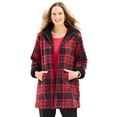 thumbnail image 1 of Catherines Women's Plus Size Long Fleece Coat With Sherpa Lining, 1 of 6