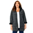 thumbnail image 1 of Catherines Women's Plus Size Long Fleece Coat With Sherpa Lining, 1 of 5
