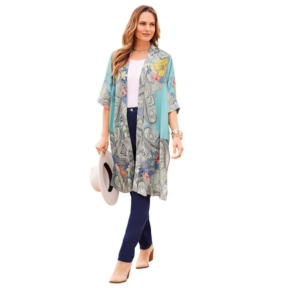 Catherines Women's Plus Size Luxe Georgette Long wrap