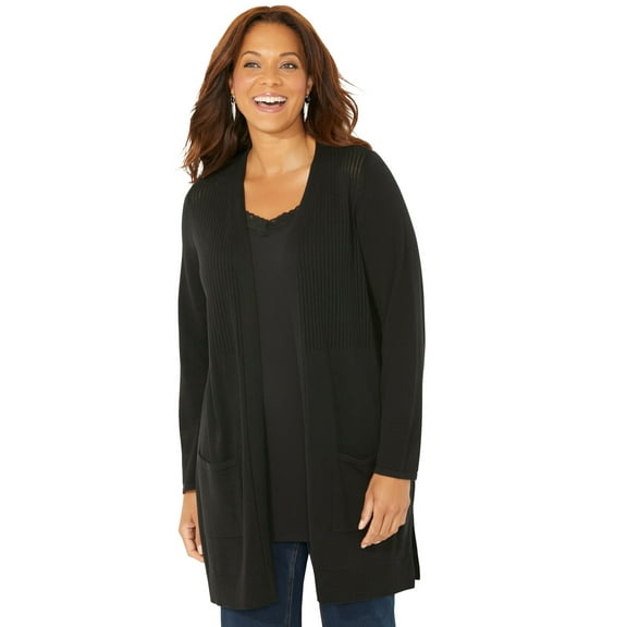 Catherines Women's Plus Size Marled Sweater Cardigan