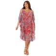 thumbnail image 1 of Catherines Women's Plus Size Open-Shoulder Chiffon Dress, 1 of 4