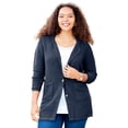 thumbnail image 1 of Catherines Women's Plus Size Ottoman Stitch Cardigan Blazer, 1 of 4