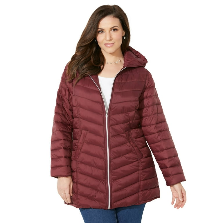 Catherines Women s Plus Size Packable Puffer Coat