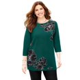 thumbnail image 1 of Catherines Women's Plus Size Jacquard Metallic Sweater, 1 of 1