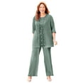 thumbnail image 1 of Catherines Women's Plus Size Petite 3-Piece Lace Gala Pant Suit, 1 of 6