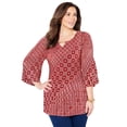 thumbnail image 1 of Catherines Women's Plus Size Petite Affinity Chain Pleated Blouse, 1 of 1