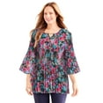 thumbnail image 1 of Catherines Women's Plus Size Petite Affinity Chain Pleated Blouse, 1 of 6